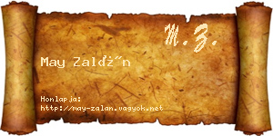 May Zalán névjegykártya